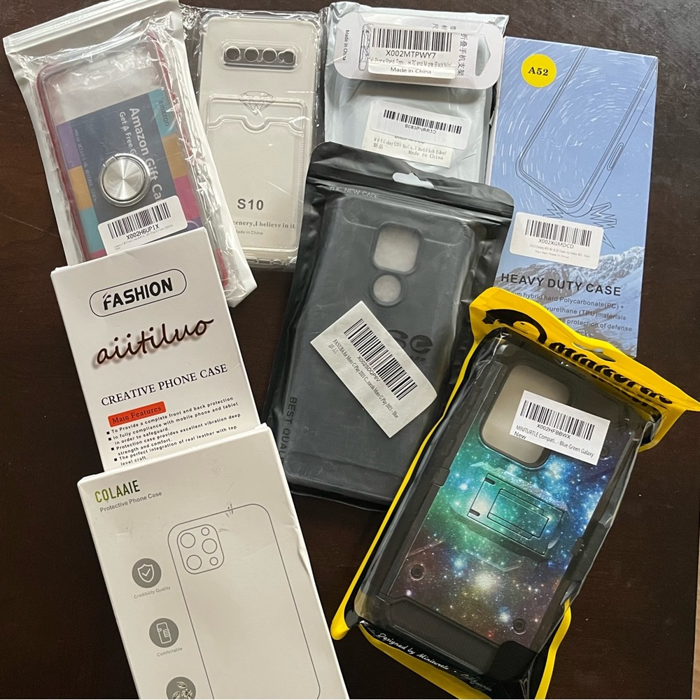 Lot of 8 assorted phone cases, new